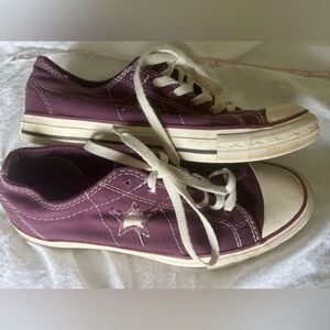 8 Purple Converse One Star Sneakers